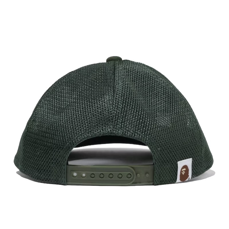 Bape NYC Logo Trucker Hat Green Camo - Back