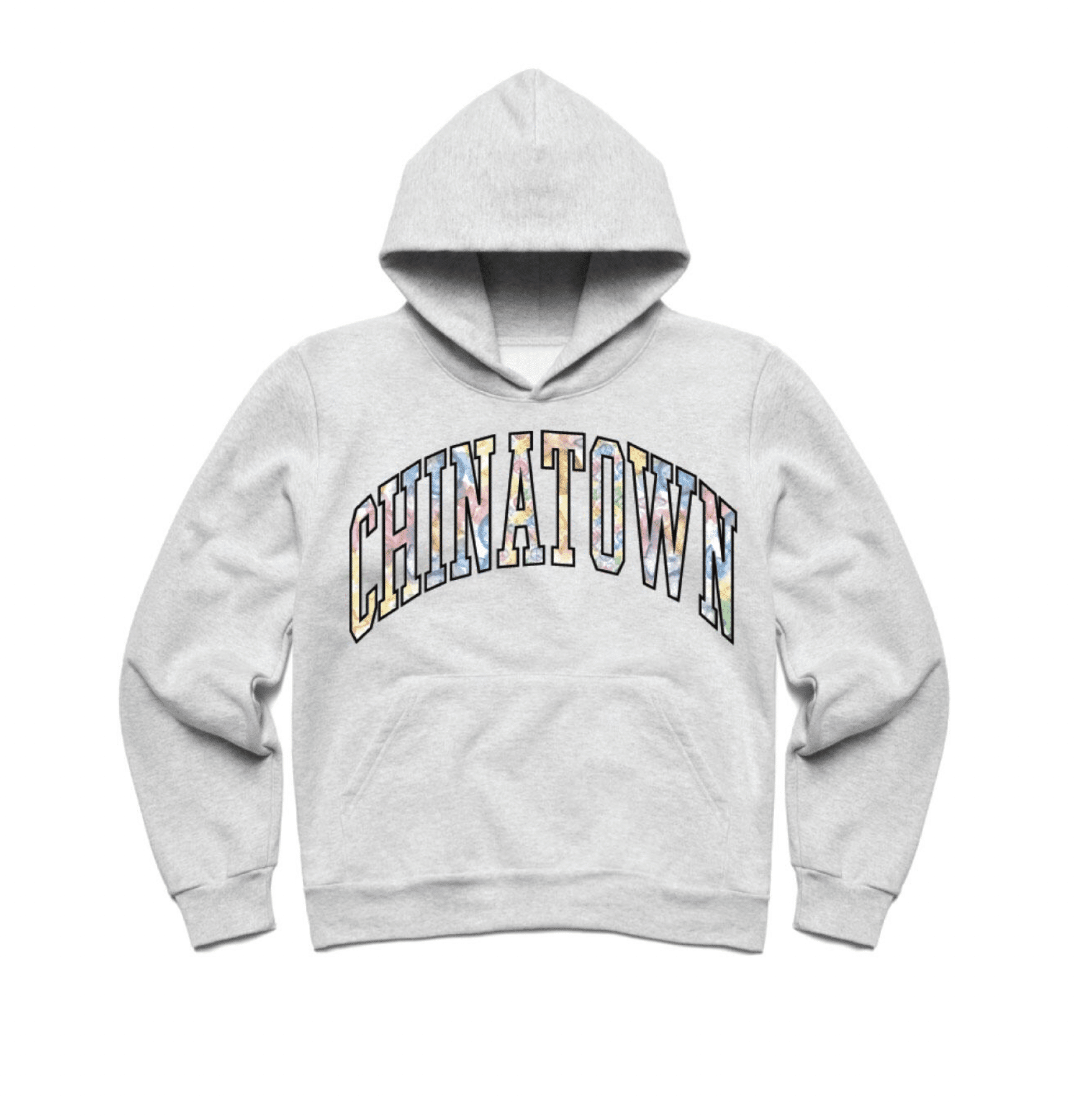 Chinatown Market Watercolor Arc Hoodie Ash Gray