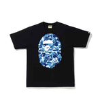 Bape Ape Head ABC Blue Camo Text Tee - 210000078713 Hidden Hype Clothing