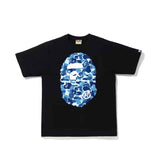 Bape Ape Head ABC Blue Camo Text Tee - 210000078713 Hidden Hype Clothing