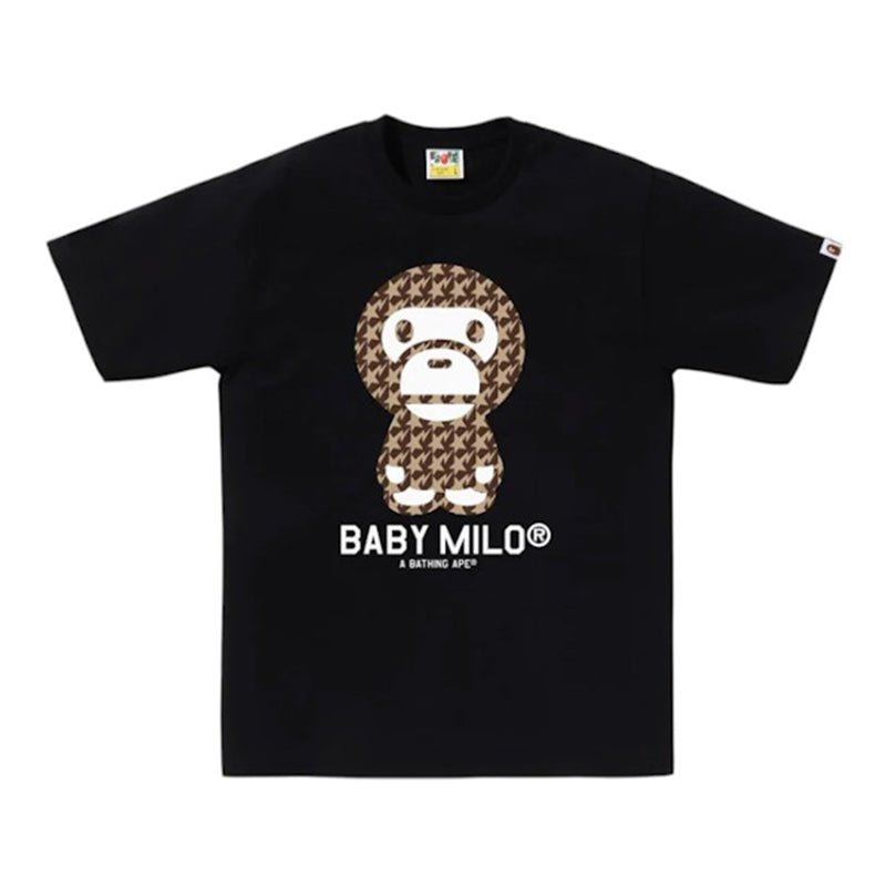 Bape Baby Milo Brown Sta Houndstooth Tee - 210000094318 Hidden Hype Clothing