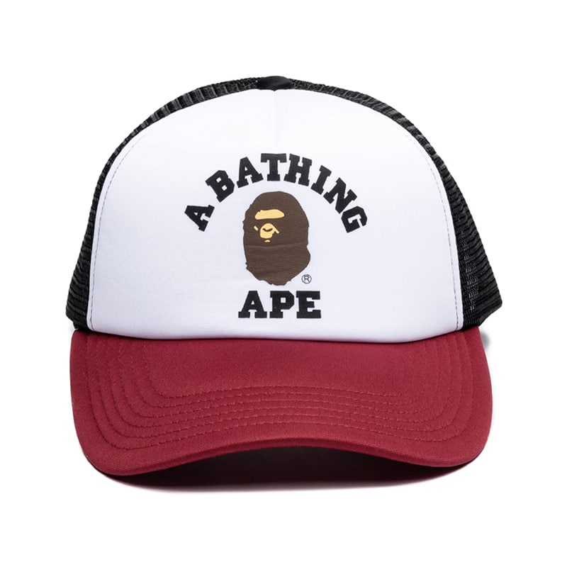 Bape College Trucker Hat - 210000094341 Hidden Hype Clothing