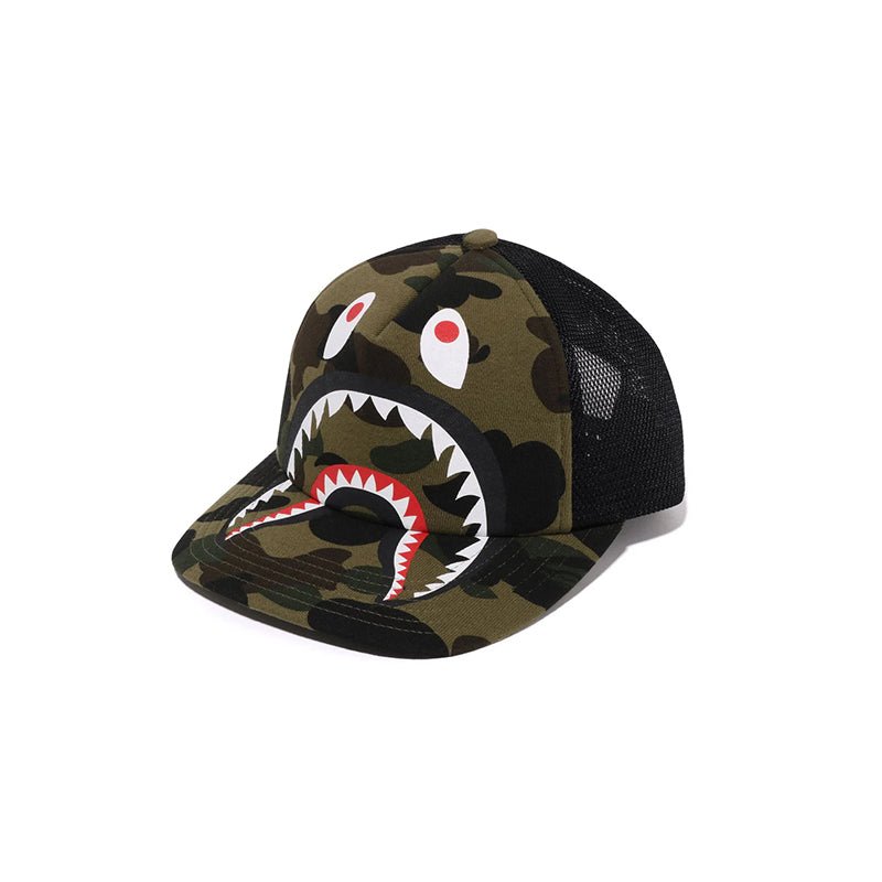 Bape Shark Logo Trucker Hat - 210000094345 Hidden Hype Clothing