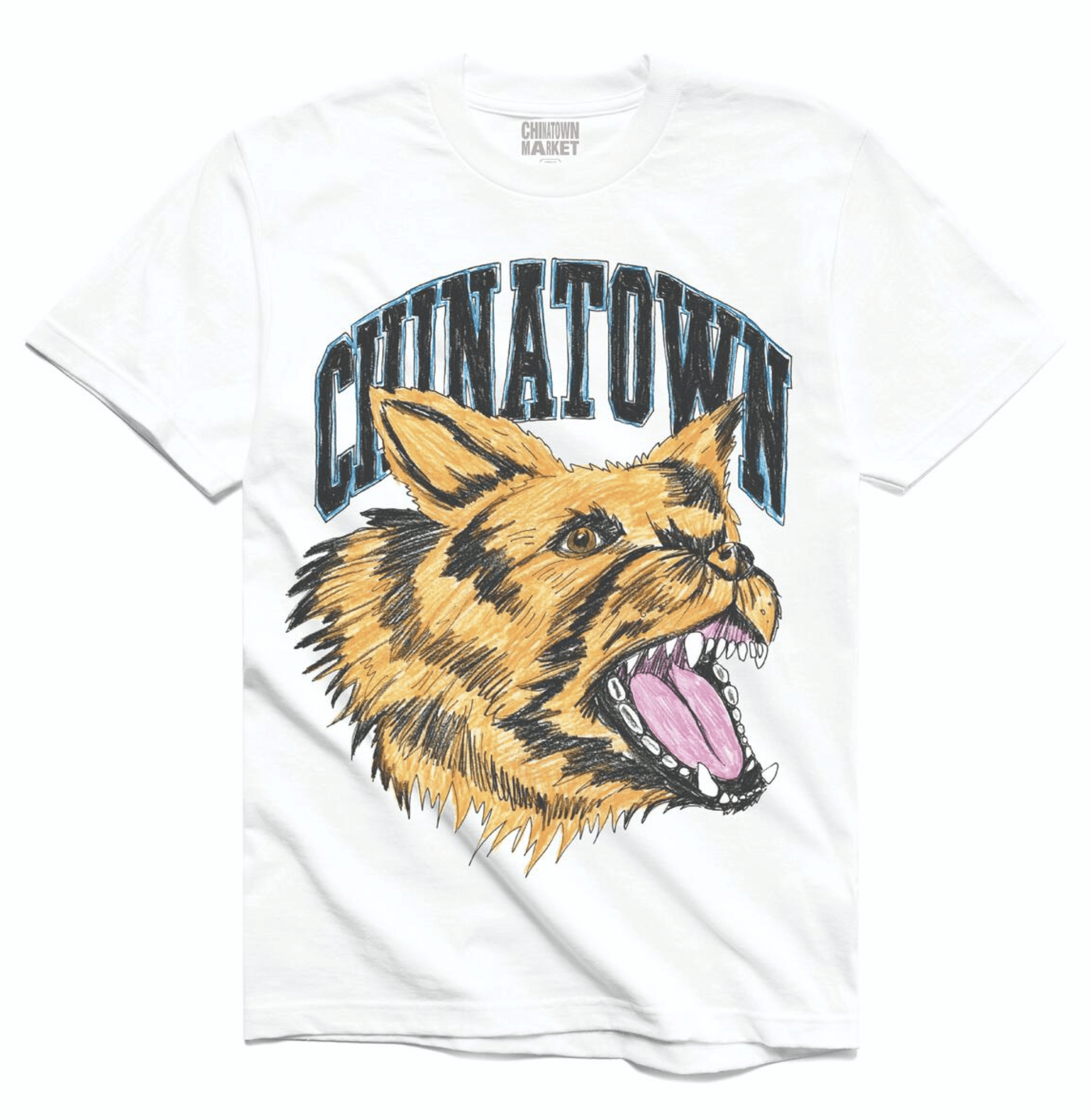 Chinatown Market Beware Sketch Tee - 210000048318 Hidden Hype Clothing