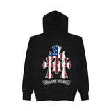 Chrome Hearts Cross American Flag Cemetary Cross Zip Hoodie - 210000064839 Hidden Hype Clothing