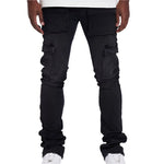 Crysp Denim Jake Cargo Flare Denim - 210000095681 Hidden Hype Clothing