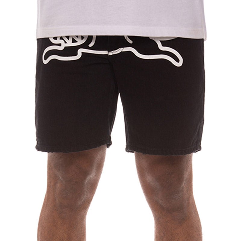 Ice Cream Black Dog Jean Shorts - 210000095859 Hidden Hype Clothing