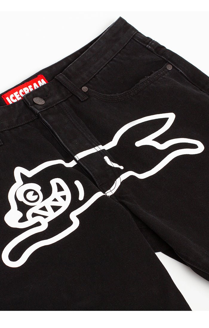Ice Cream Black Dog Jean Shorts - 210000095859 Hidden Hype Clothing