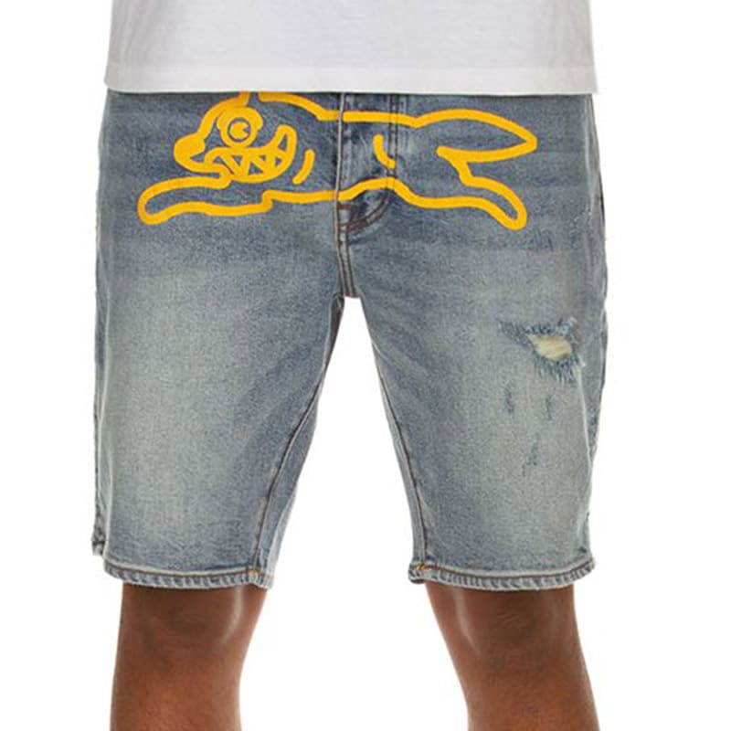 Ice Cream Yellow Jean Shorts - 210000054762 Hidden Hype Clothing