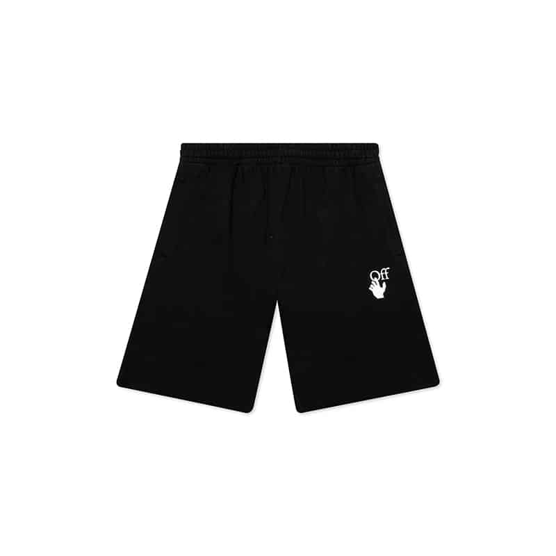 Off White Pink/Orange Marker Sweat Shorts - 210000068393 Hidden Hype Clothing