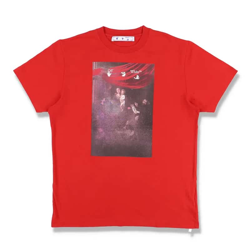 Off White Sprayed Caravaggio Tee - 210000053509 Hidden Hype Clothing