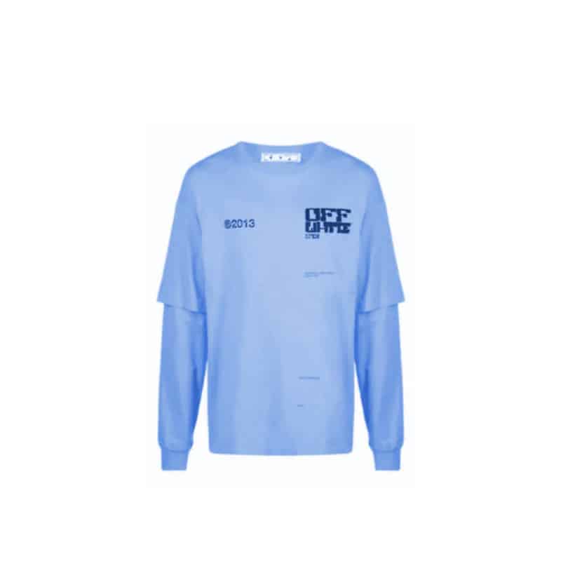 Off White Tech Marker Double Sleeve OS L/S Tee - 210000089241 Hidden Hype Clothing