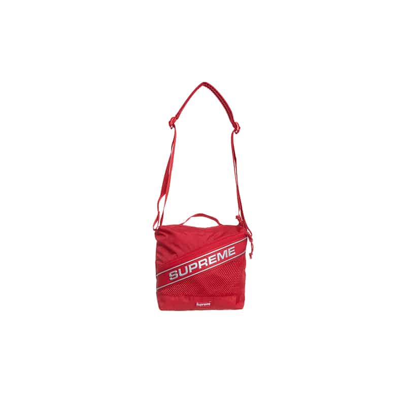 ショルダーバッグ・ポシェット Supreme 23FW Unisex Logo Shoulder Bag Red Supreme Leather Shoulder Bag Red - FW23 - US