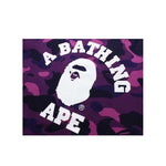 Bape College Logo Tee - Purple Camo, Logo