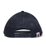 Bape NYC Logo Trucker Hat Blue Camo - Back