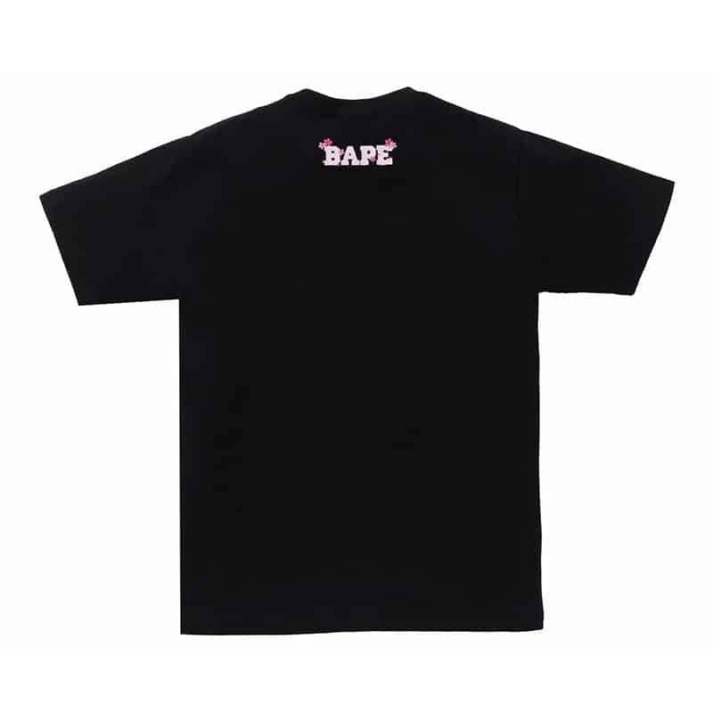 Bape Sakura Photo Ape Head Castle Tee Black - Back