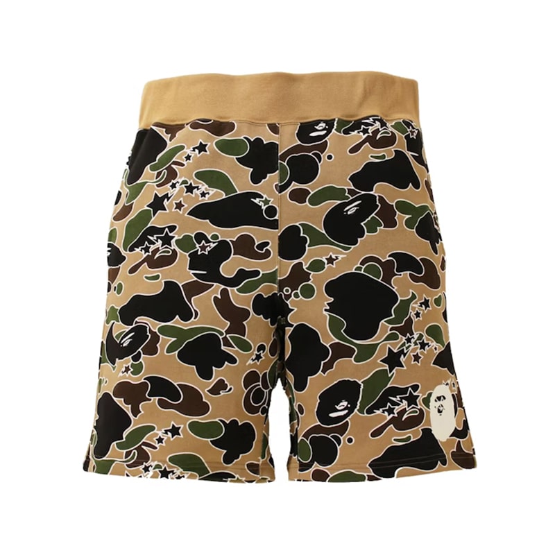Bape Sweat Shorts - Yellow Sta Camo