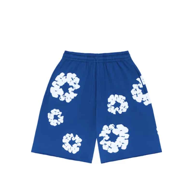 Denim Tears The Cotton Wreath Sweatshorts - Royal Blue