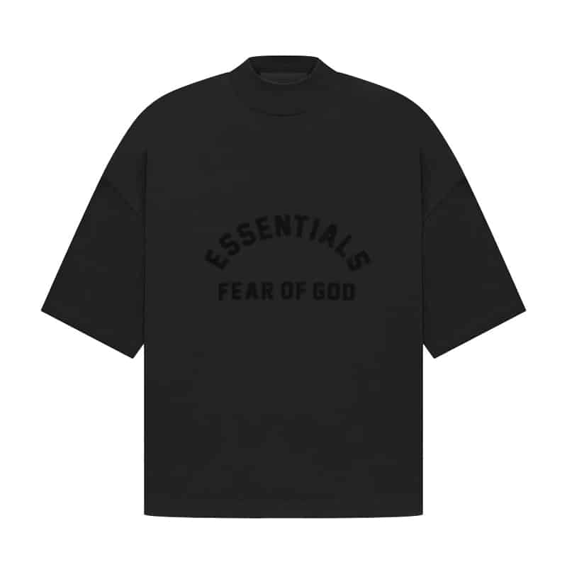 Essentials Arch Logo Tee SS23 Jet Black - Front