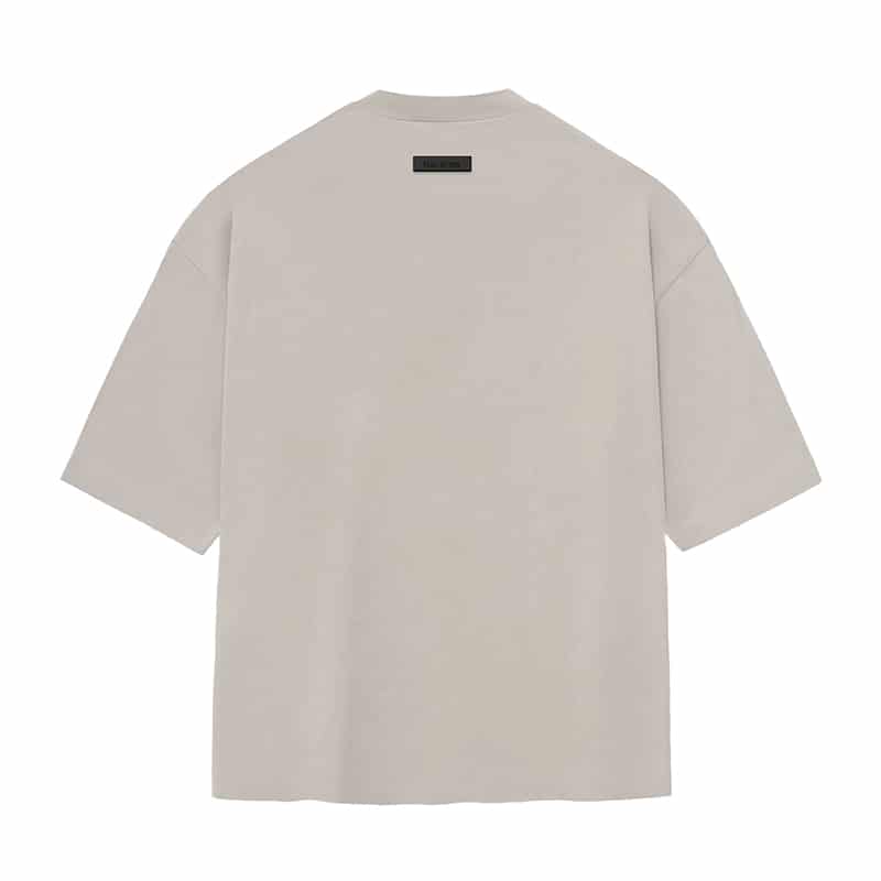 Essentials Small Logo Tee FW23 Silver Cloud - Back