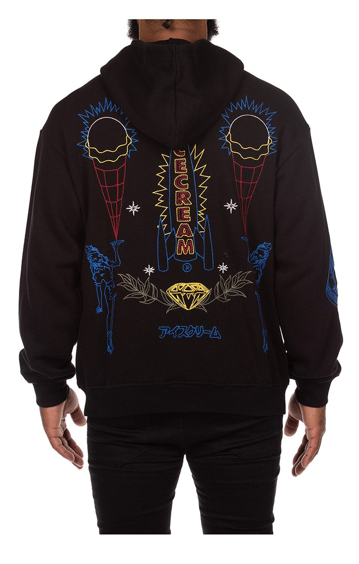 Ice Cream Dollar Caps Hoodie Black Back