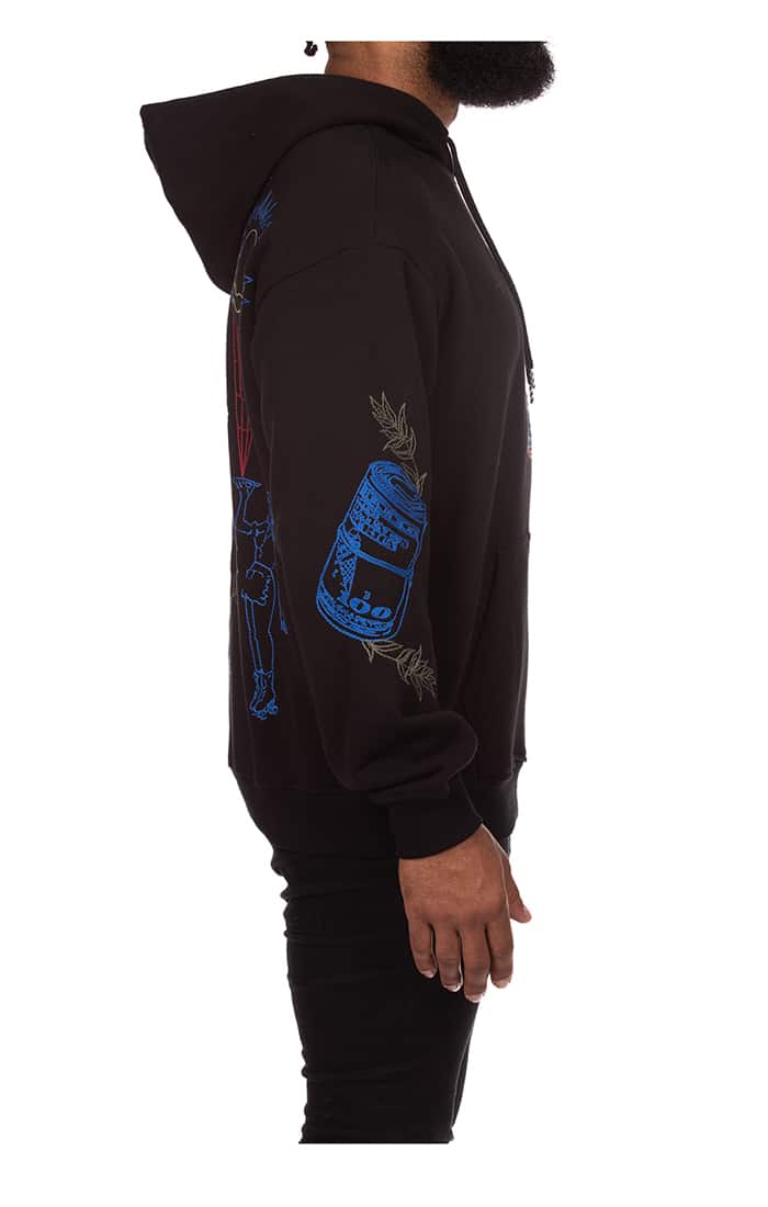 Ice Cream Dollar Caps Hoodie Left Arm