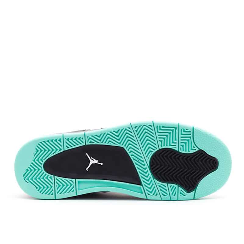 Jordan Retro 4 Pre Schoo "Green Glow" Sole