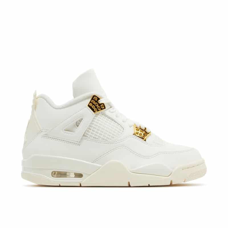 Jordan Retro 4 Womens Metallic Gold