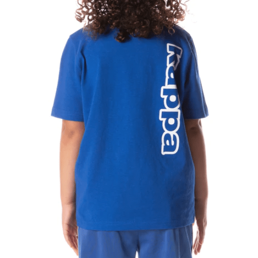 Kids Kappa Logo Aomix Tee Blue Lapis Back