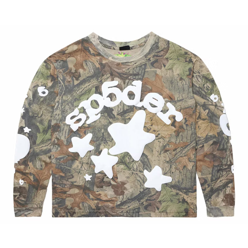 Sp5der Beluga Crewneck Real Tree Camo Front