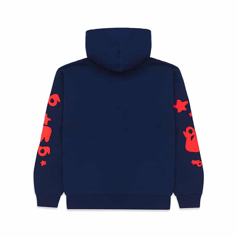 Sp5der Beluga Hoodie Navy - Back