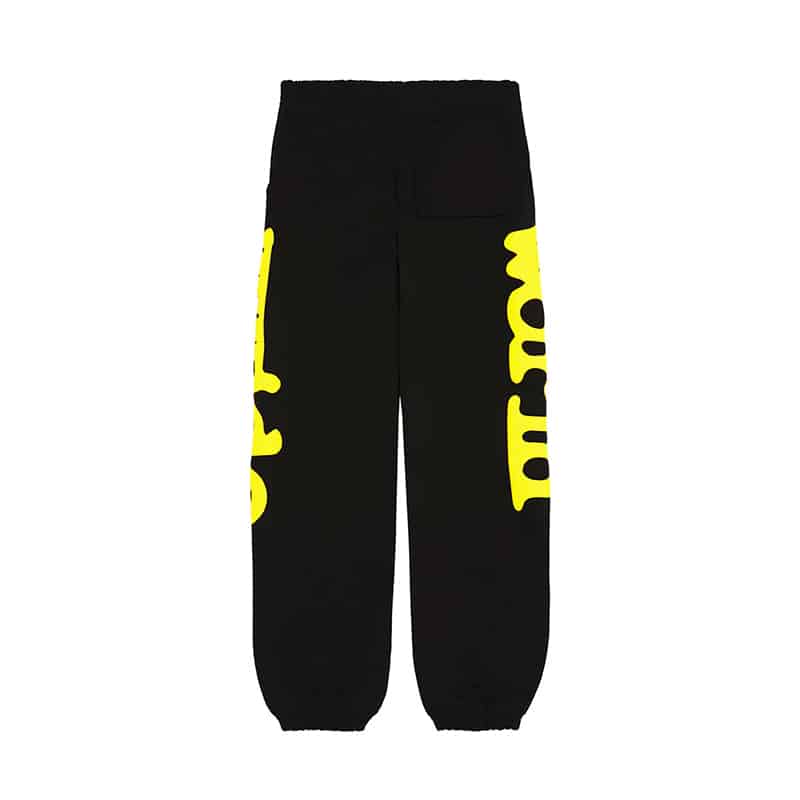 Sp5der Beluga Sweatpants Onyx/Yellow - Back