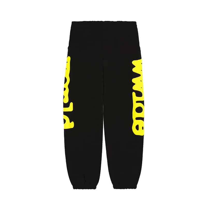 Sp5der Beluga Sweatpants Onyx/Yellow - Front