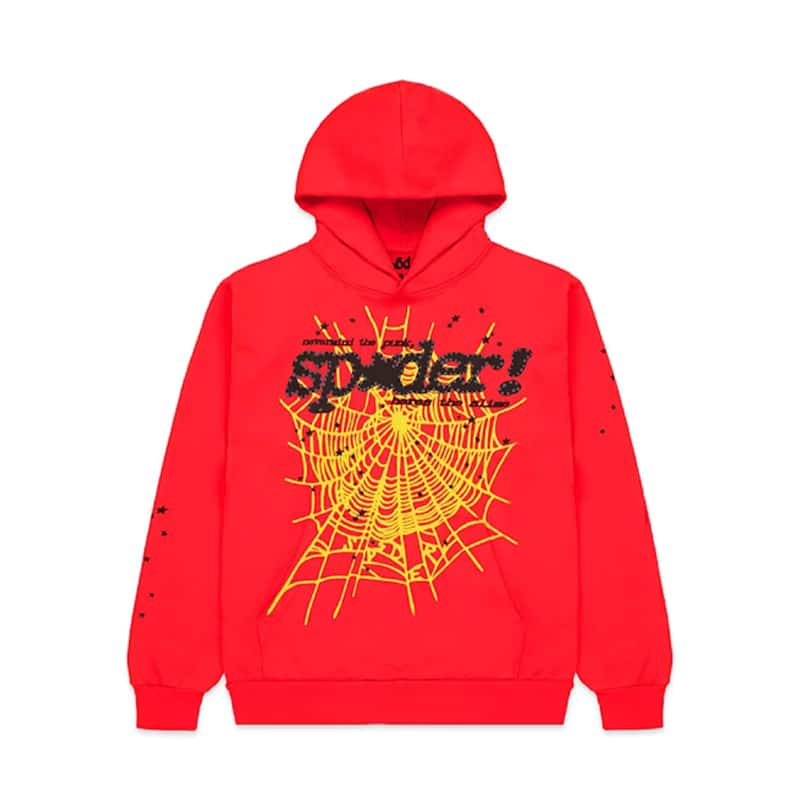 Sp5der P*nk V2 Hoodie Red