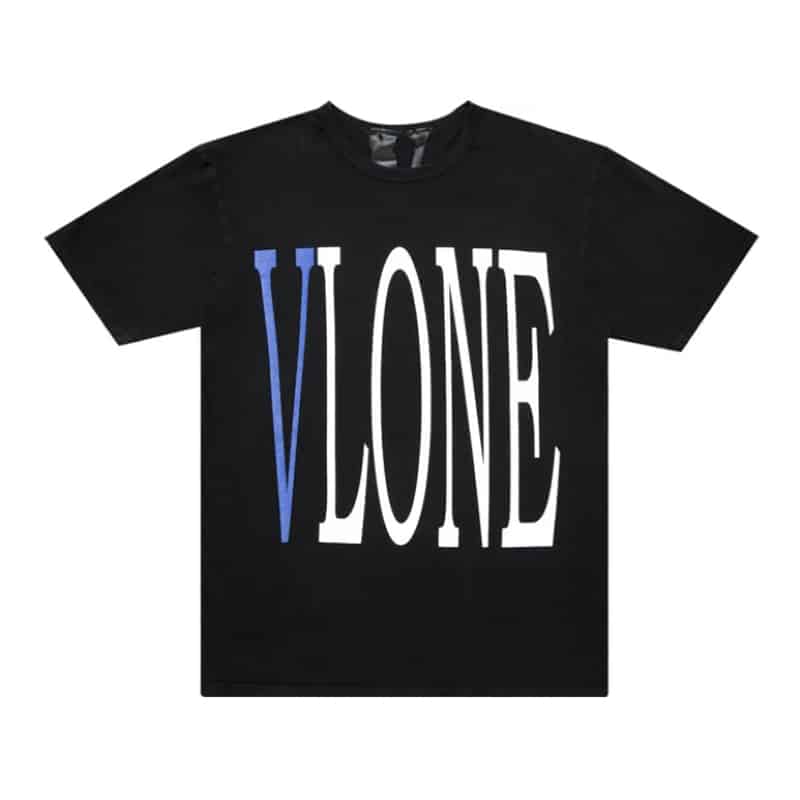Vlone Blue Staple Tee Black - Front