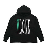 Vlone Green Staple Hoodie Black Front