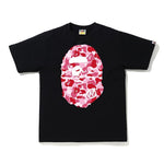 Bape Ape Head ABC Pink Camo Text Tee - 210000094325 Hidden Hype Clothing