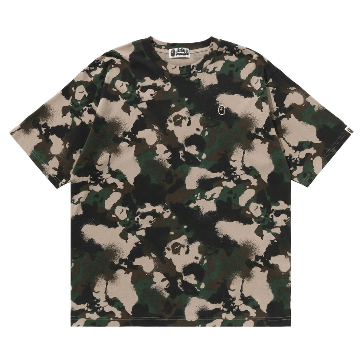 Bape Ape Head One Point Map Camo OS Tee - 210000100425 Hidden Hype Clothing