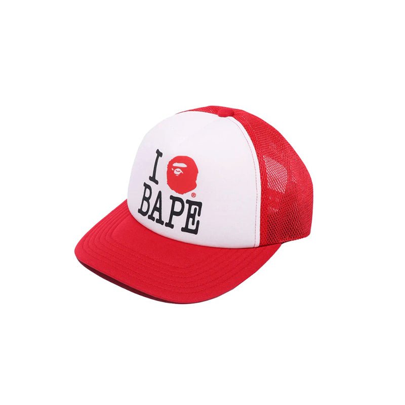 Bape Ape I Love Bape Trucker Hat - 210000092551 Hidden Hype Clothing