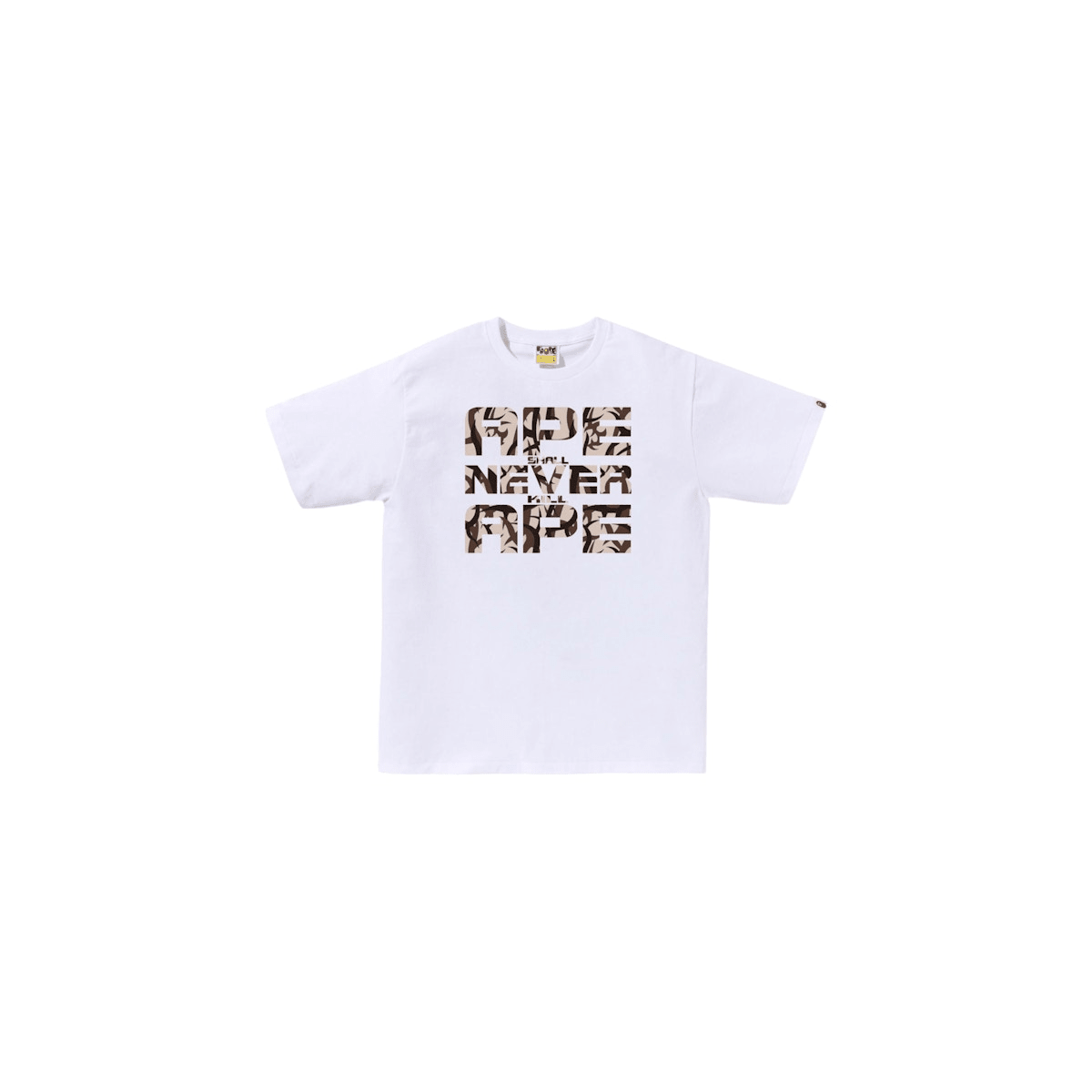 Bape ASNKA Beige Trial Camo Tee - 210000101127 Hidden Hype Clothing