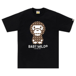 Bape Baby Milo Brown Sta Houndstooth Tee - 210000092538 Hidden Hype Clothing