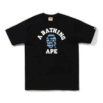 Bape College Blue Graffiti Check Tee - 210000078719 Hidden Hype Clothing