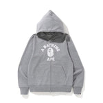 Bape College Logo Full Zip Hoodie - 210000042405 Hidden Hype Clothing