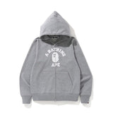 Bape College Logo Full Zip Hoodie - 210000042405 Hidden Hype Clothing
