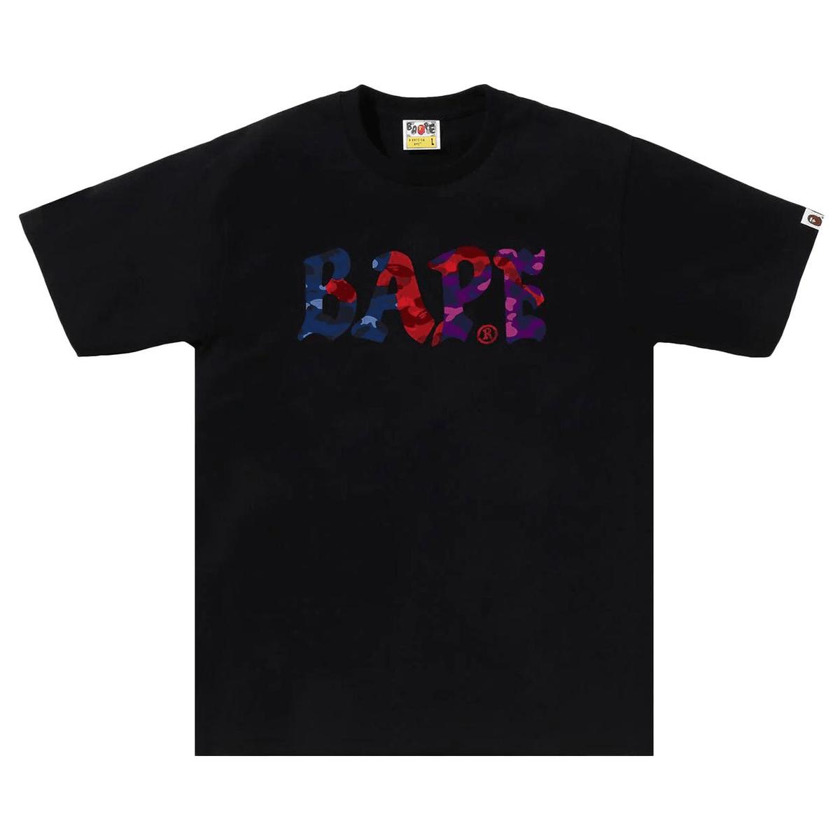 Bape Logo Crazy Camo Tee - 210000098289 Hidden Hype Clothing