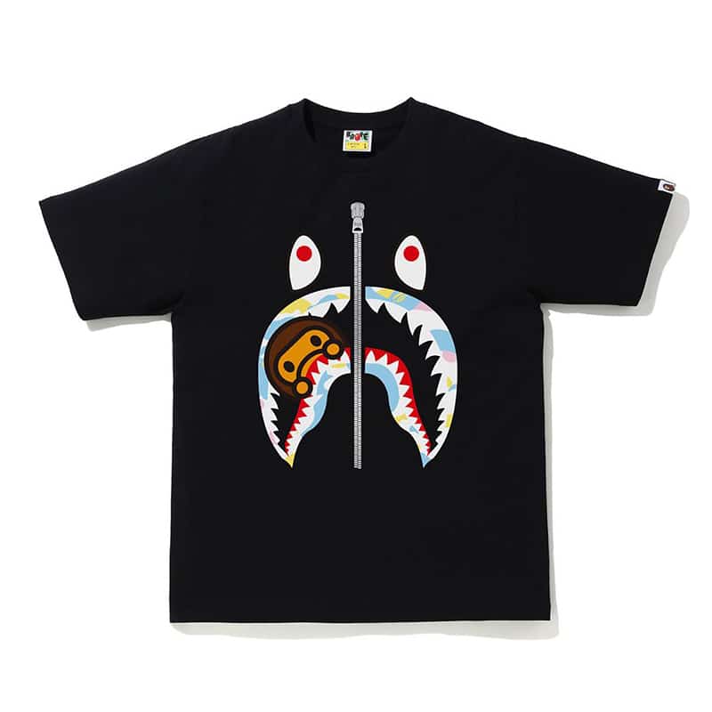 Bape Shark Milo New Multi Camo Tee - 210000052893 Hidden Hype Clothing