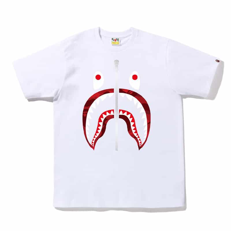 Bape Shark Red Camo Tee - 210000064533 Hidden Hype Clothing