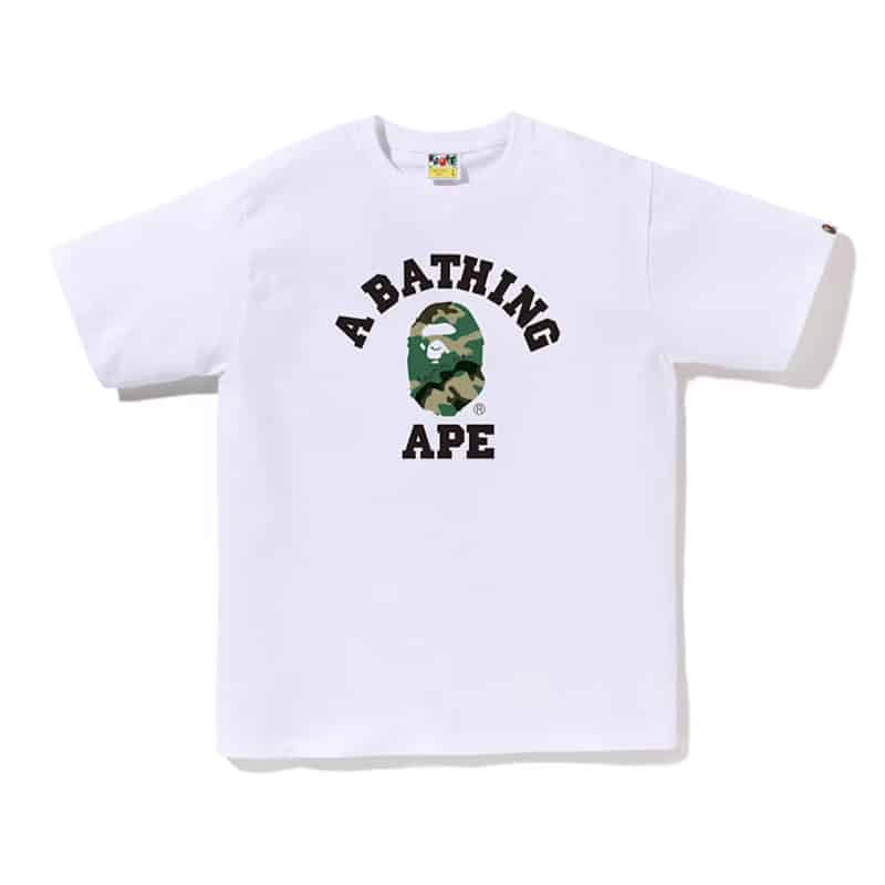 Bape Woodland Camo College Tee - 210000088213 Hidden Hype Clothing