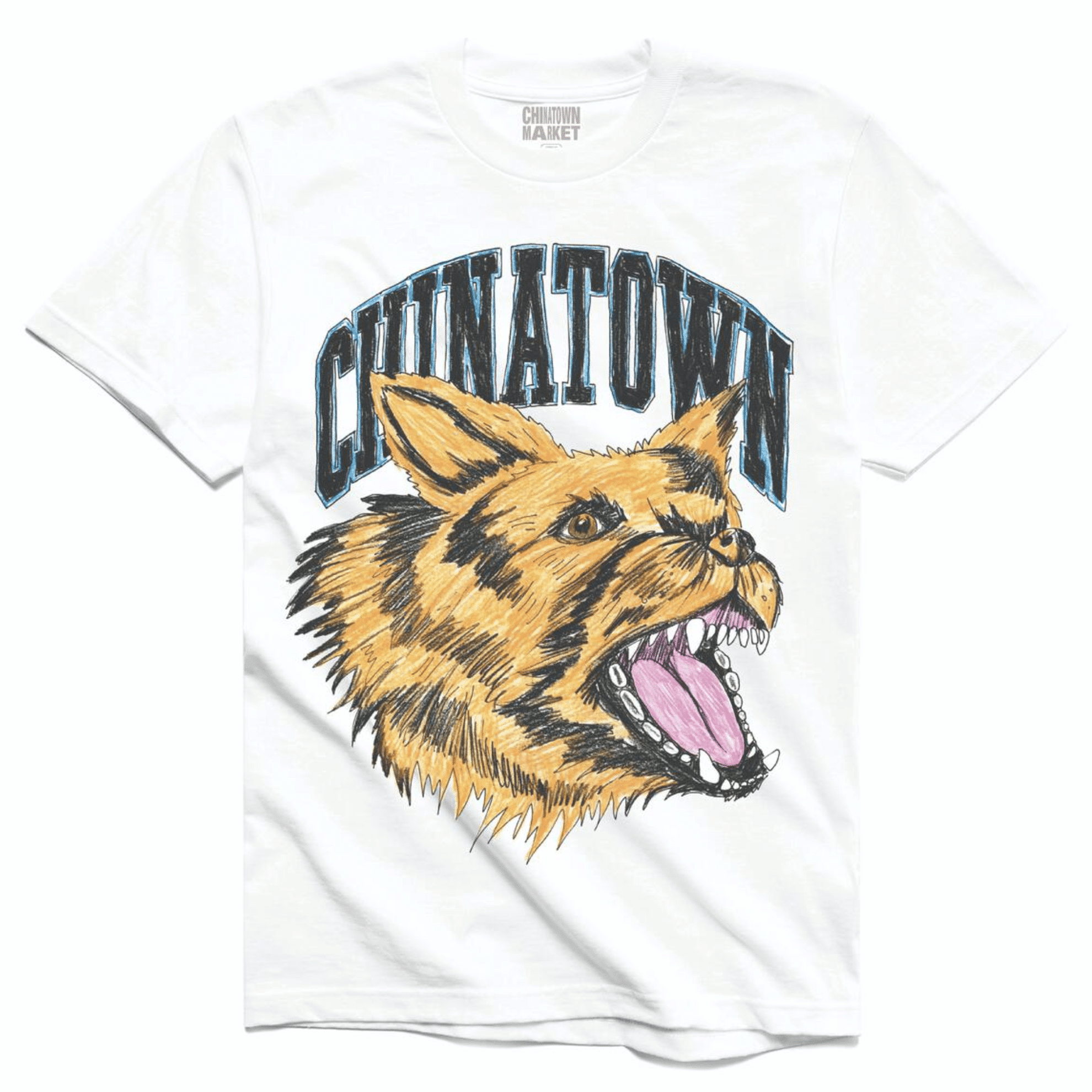 Chinatown Market Beware Sketch Tee - 210000048318 Hidden Hype Clothing