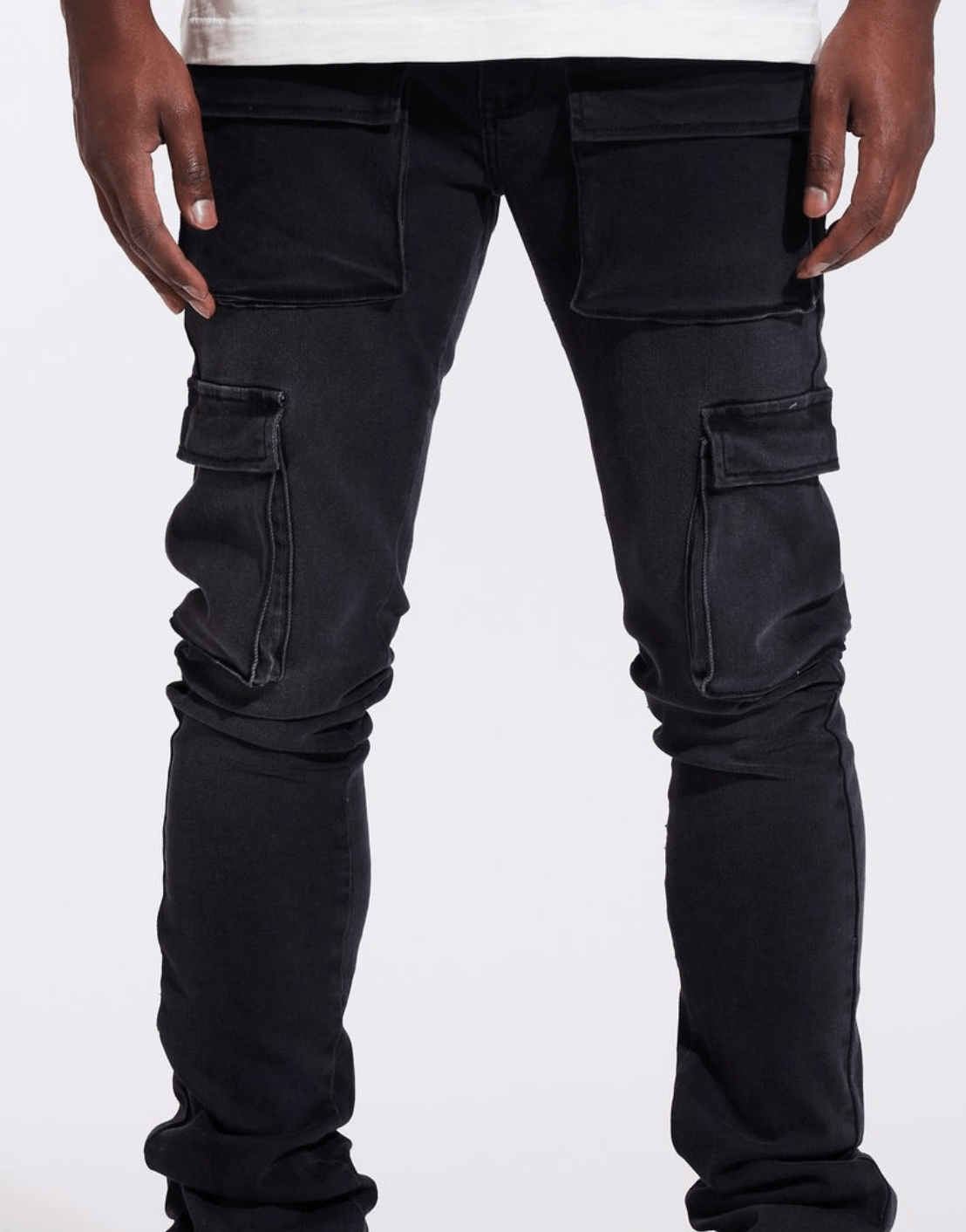Crysp Denim Jake Cargo Flare Denim - 210000095681 Hidden Hype Clothing